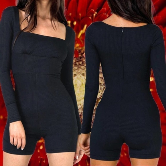 Princess Polly Sara Playsuit Black Size 8 - Picture 5 of 5